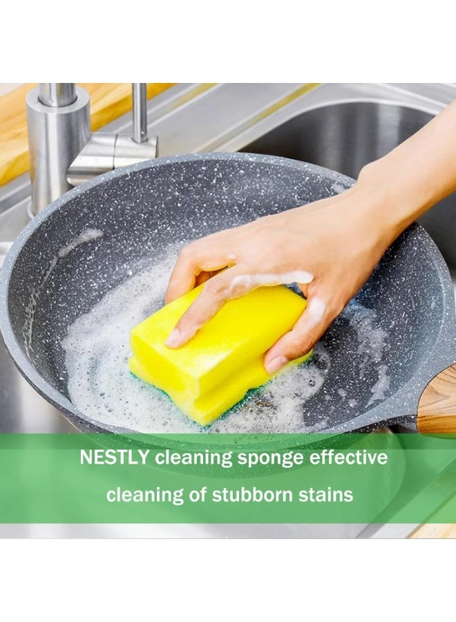 Halamodo 5-Pack Cleaning Sponge, Kitchen Sponges, Heavy Duty Dish Sponges for Cleaning Kitchen, Dishes, Bathroom - Image 3